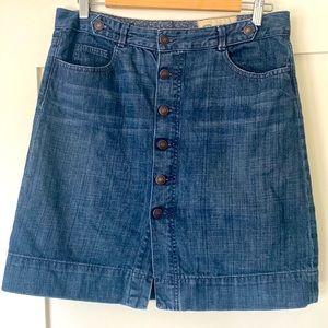 Gap denim button down skirt - 10